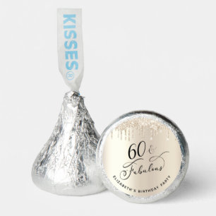 Gold Glitter 60th Birthday Party Hershey®'s Kisses®