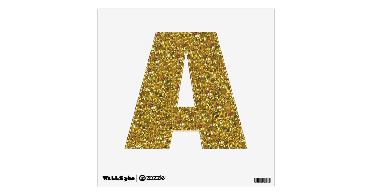Gold Glitter A Wall Decal