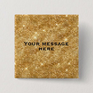 Gold Glitter Add Your Own Text Button
