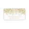 Gold glitter address label