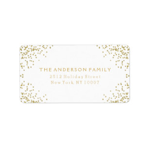 Gold glitter address label III