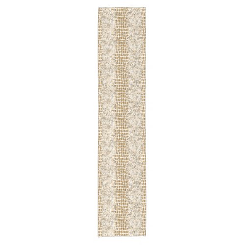 Gold Glitter Alligator Print Short Table Runner