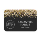 Gold Glitter and Black Logo