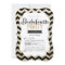 Gold Glitter and Chevron Bachelorette Invitation
