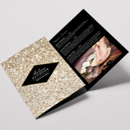 Gold Glitter and Glamour Nail Salon Brochure