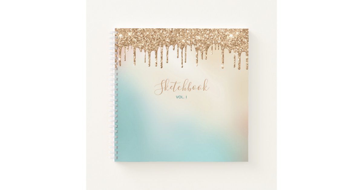 Personalized Blue Artist Sketchbook Notebook