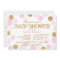 Gold Glitter and Pink Scattered Dots Baby Shower