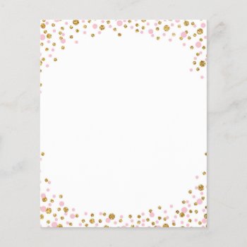 Gold Glitter And Pink Sprinkle Confetti by NouDesigns at Zazzle