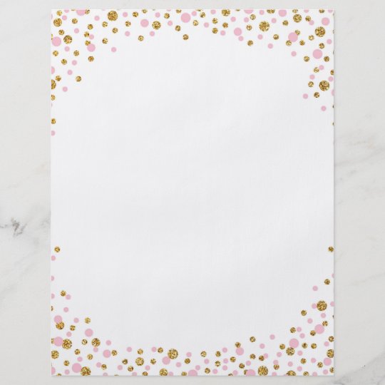 Gold Glitter and Pink Sprinkle Confetti Flyer