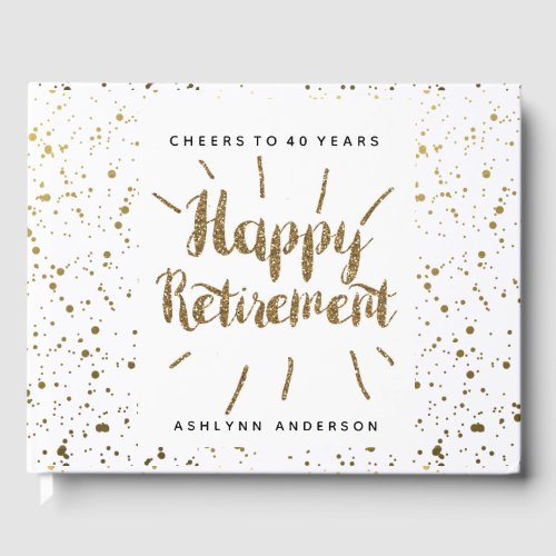 Gold Glitter and Polka Dots Retirement