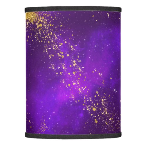 Gold Glitter and Purple Galaxy Lamp Shade
