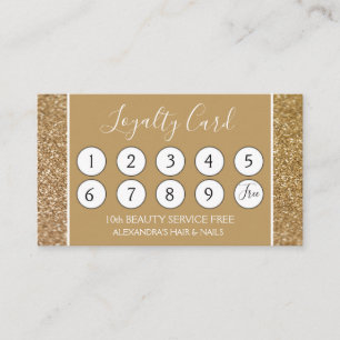 Gold Glitter and Sparkle Girly Loyalty Punch