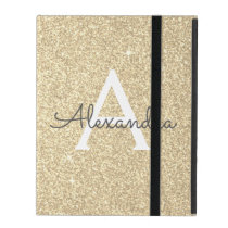 Gold Glitter and Sparkle Monogram iPad Case Gold Glitter and Sparkle Monogram iPad Case
