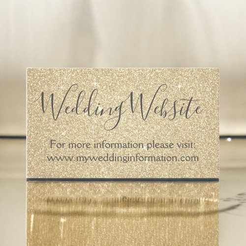 Gold Glitter and Sparkle Simple Business Enclosure Card