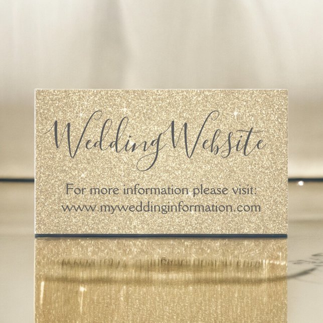 Gold Glitter and Sparkle Simple Business Enclosure Card (Creator Uploaded)