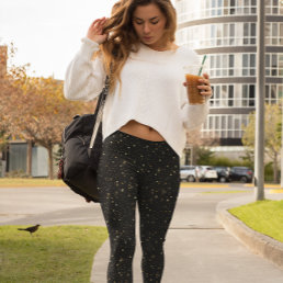 Gold glitter and sparkles leggings