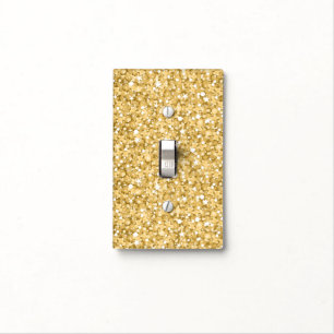 Gold Glitter And Sparkles Light Switch Cover