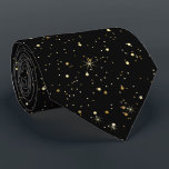 Gold glitter and sparkles neck tie<br><div class="desc">Image of gold glitter and sparkles pattern on a black background.</div>