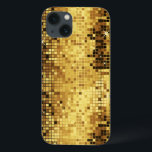 Gold Glitter And Sparkles Pattern iPhone 13 Case<br><div class="desc">Elegant gold tones retro disco ball mirrors glitter and sparkles.</div>