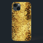 Gold Glitter And Sparkles Pattern iPhone 13 Case<br><div class="desc">Elegant gold tones retro disco ball mirrors glitter and sparkles.</div>