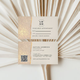 Gold Glitter Appointment Reminder & Business Card
