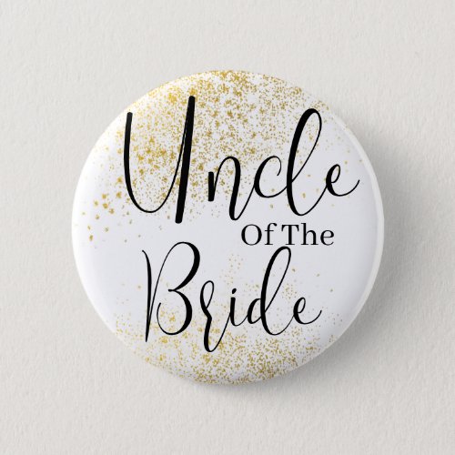 Gold Glitter aucle of bride wedding  Button