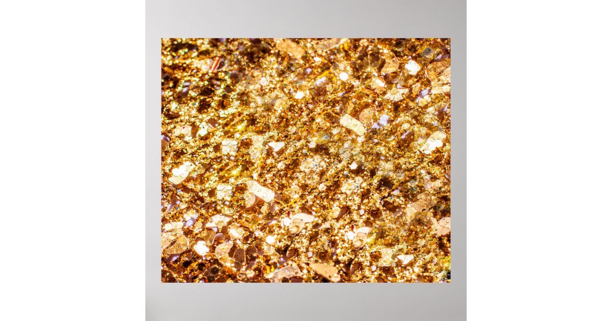 Gold glitter background poster | Zazzle