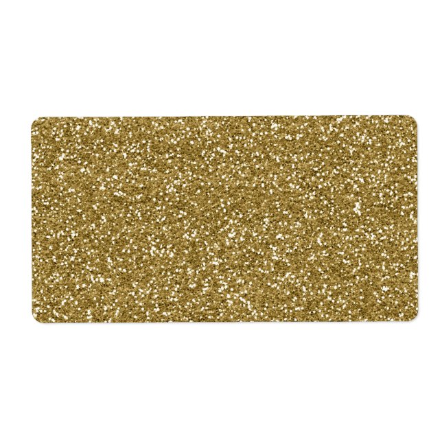 Gold Glitter Background Template Label (Front)