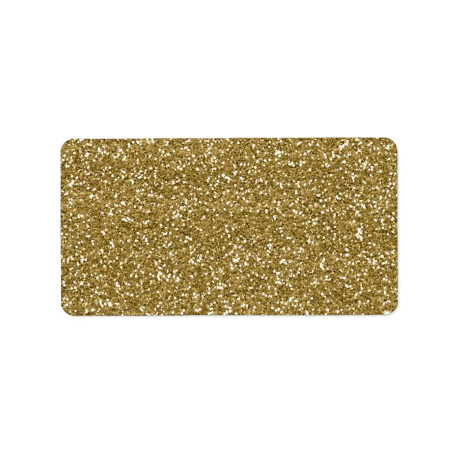 Gold Glitter Background Template Label (Front)