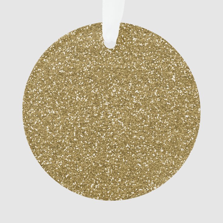 Gold Glitter Background Template Ornament Zazzle