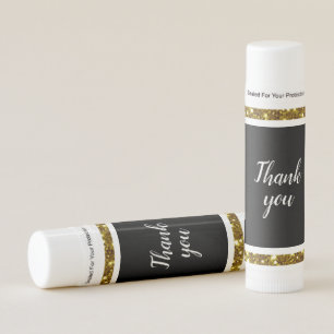 Gold Glitter, Black and White Lip Balm