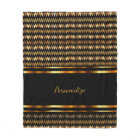 Gold Glitter & Black Chevron