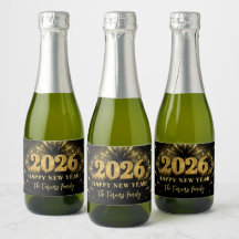 Gold Glitter Black Happy New Year 2026