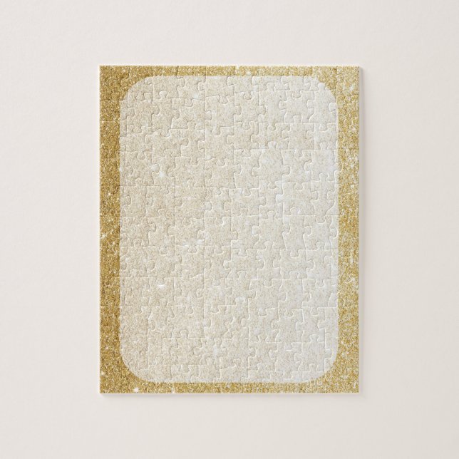 gold glitter blank template for customization jigsaw puzzle (Vertical)