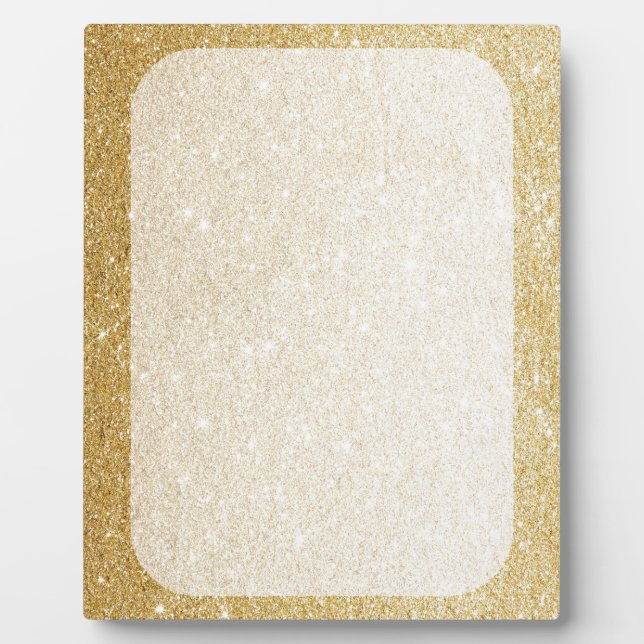 gold glitter blank template for customization plaque (Front)