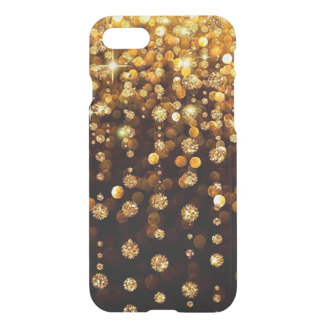 Gold Glitter Bling Diamond Glitter iPhone 7 Case (Back)