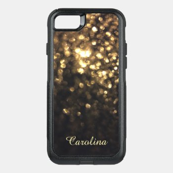 Gold Glitter Bling  Personalized Mobile Otterbox Commuter Iphone Se/8/7 Case by CoolestPhoneCases at Zazzle
