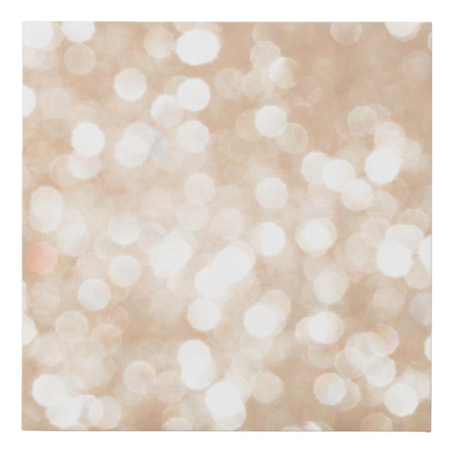 Gold glitter blurred background, christmas faux canvas print (Front)