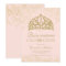 gold glitter blush crown tiara Quinceañera