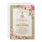 Gold Glitter Blush Floral Holy Communion Baby Girl