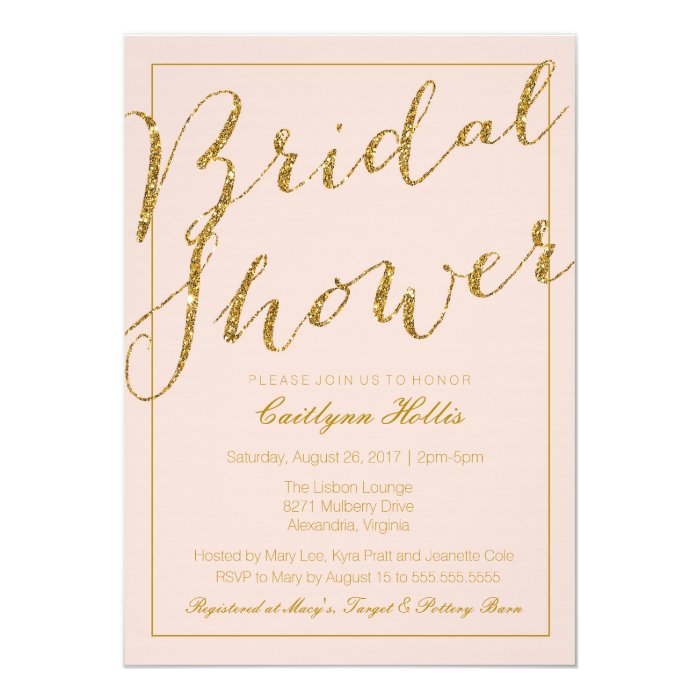 Blush Pink Bridal Shower Invitations 6