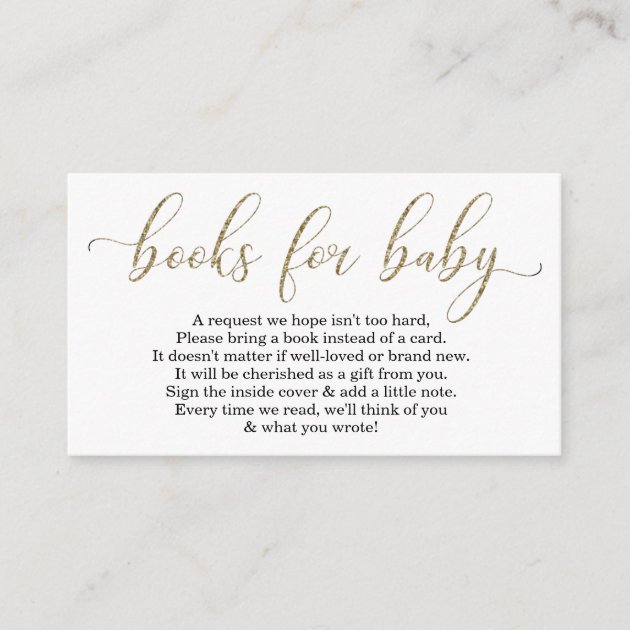 Blue & Gold Glitter Dots Printable Baby Shower Book Request Cards 