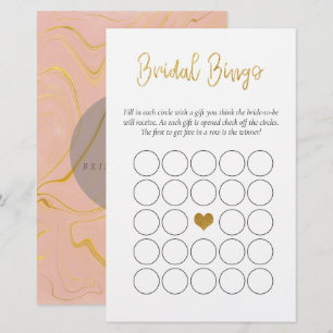 Gold Glitter Bridal Bingo Bridal Shower game