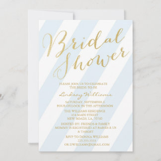 Gold Glitter Bridal Shower Invitations