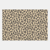 Gold Glitter Buffalo Plaid Leopard Wrapping Paper Sheets (Front 3)