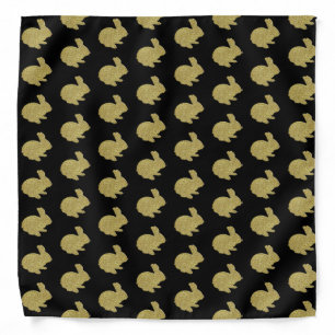 Gold Glitter Bunny Rabbit Bandana