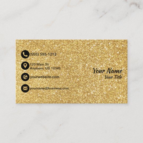 Gold Glitter Business Card