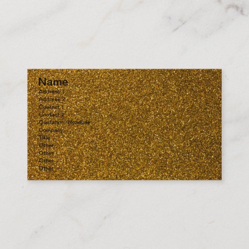 Gold Glitter Business Cards