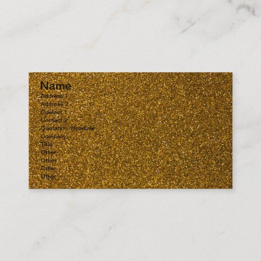 Customizable Gold Glitter Business Cards