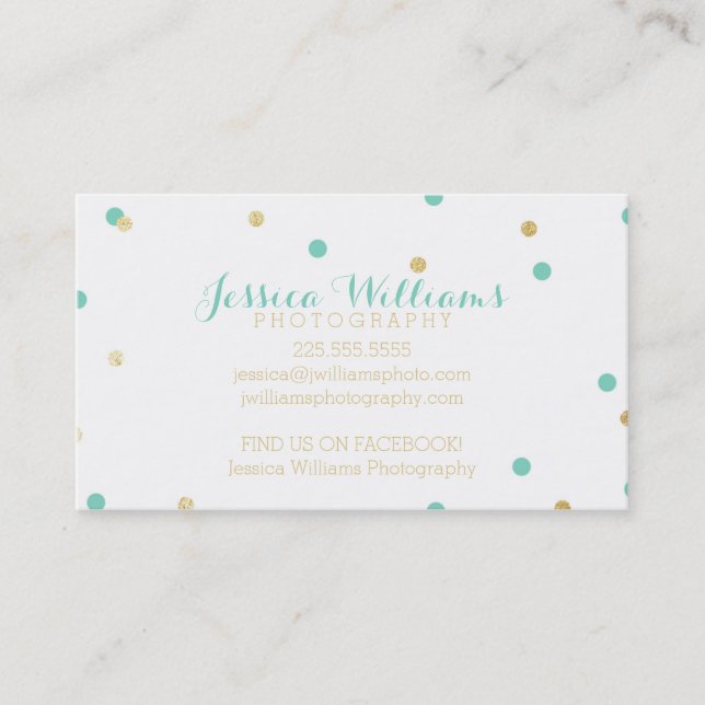 Gold Glitter Business Cards (Front)